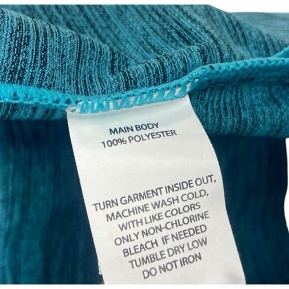 Zella mens Green Driver Performance Golf Polo Marled Teal Porcelain Melange US M - Picture 9 of 9